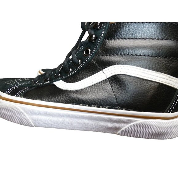 Vans Sk8-Hi Scotchgard 3M Black Leather Sherpa High Top‎ Men Size 8.5 Womens 10 - Picture 11 of 11